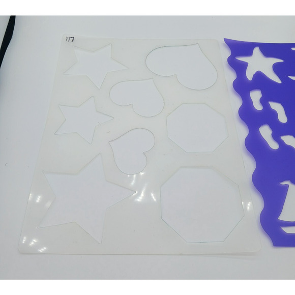 Lot of Scrapbooking Paper Crafting Plastic Stencils Shapes Letters Baby - Picture 6 of 16